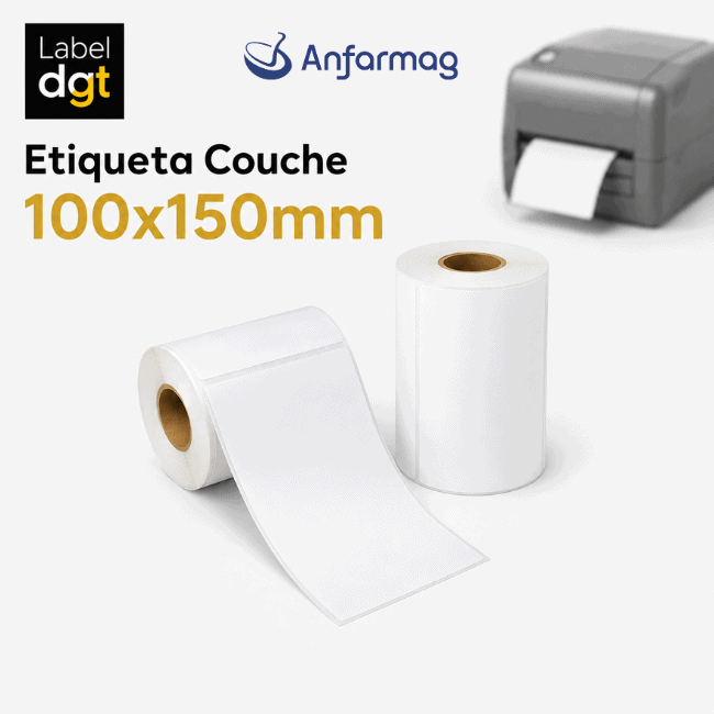 Etiqueta Couchê 100mm x 150mm
