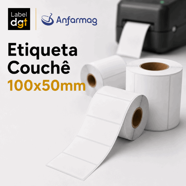 Etiqueta Couchê 100mm x 50mm