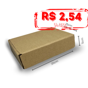 Pack c/500 Caixas em Papelão Micro-ondulado – Personalizado – (20x15x5)