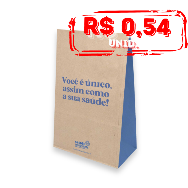 Pack c/1000 – Cartuchos Ecológicos em Papel Kraft 80 grs – Saúde Individualizada