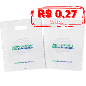 Pack c/2000 Sacola Alça Vazada – 20×30 – Saúde Individualizada