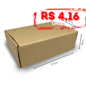 Pack c/ 500 Caixas em Papelão Micro-ondulado – Personalizado – (27x18x9)