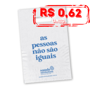 Pack c/1000 Sacola Alça Vazada – 32×40 – Saúde Individualizada